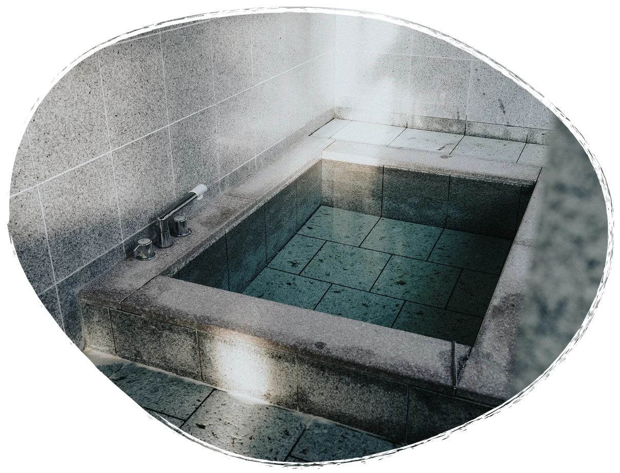 天然水の水風呂